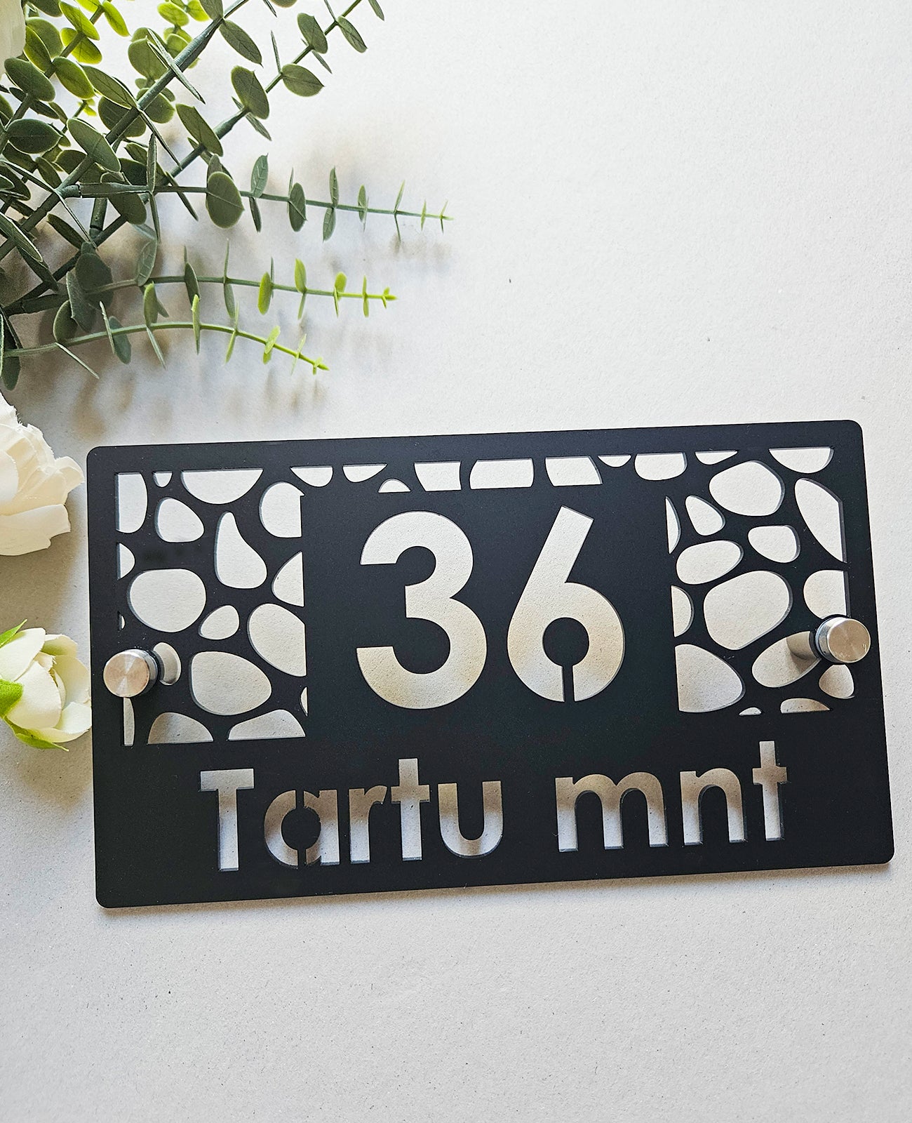 16x28 cm Luksuslik majanumber #9 | Tänavasildid