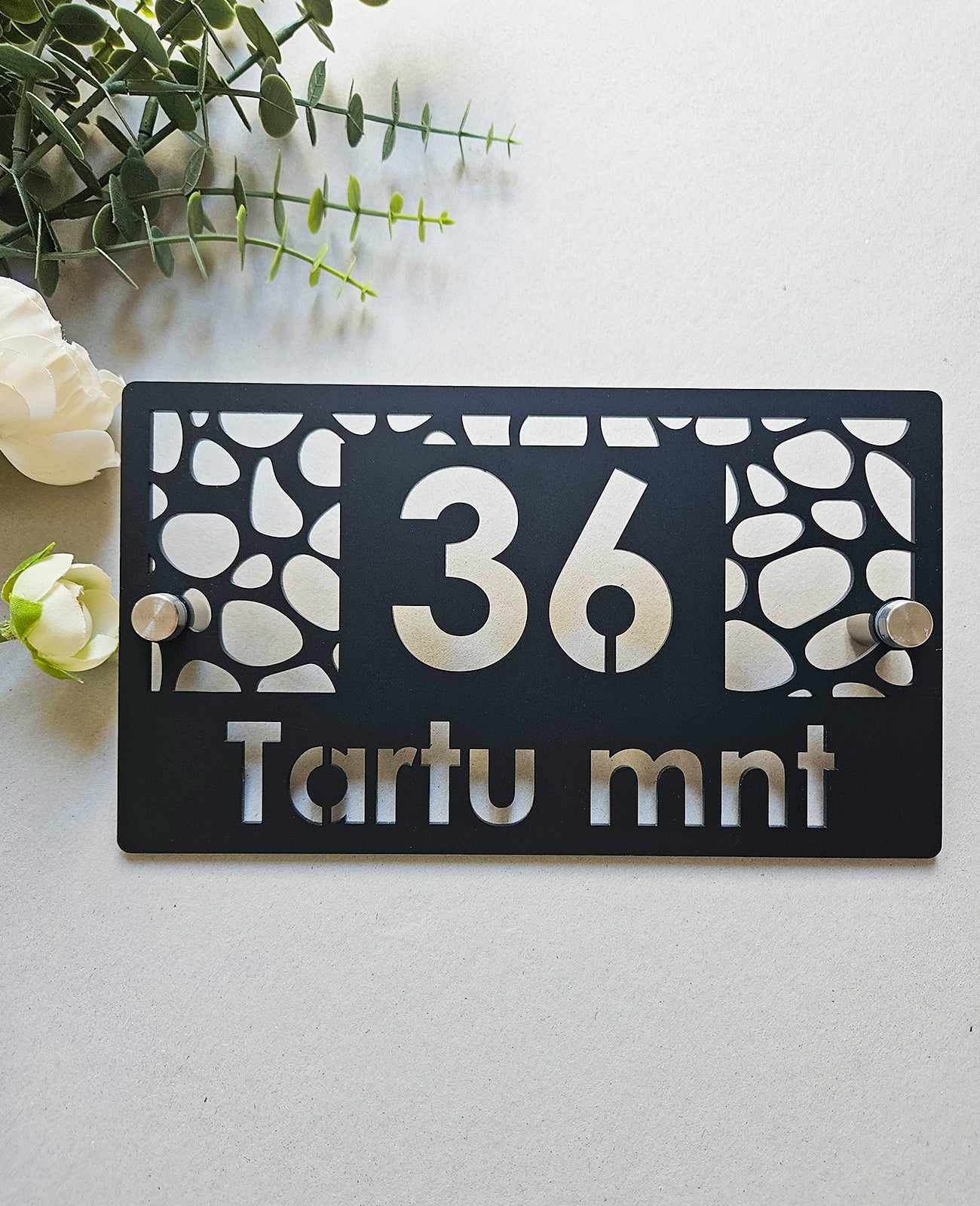 16x28 cm Luksuslik majanumber #9 | Tänavasildid