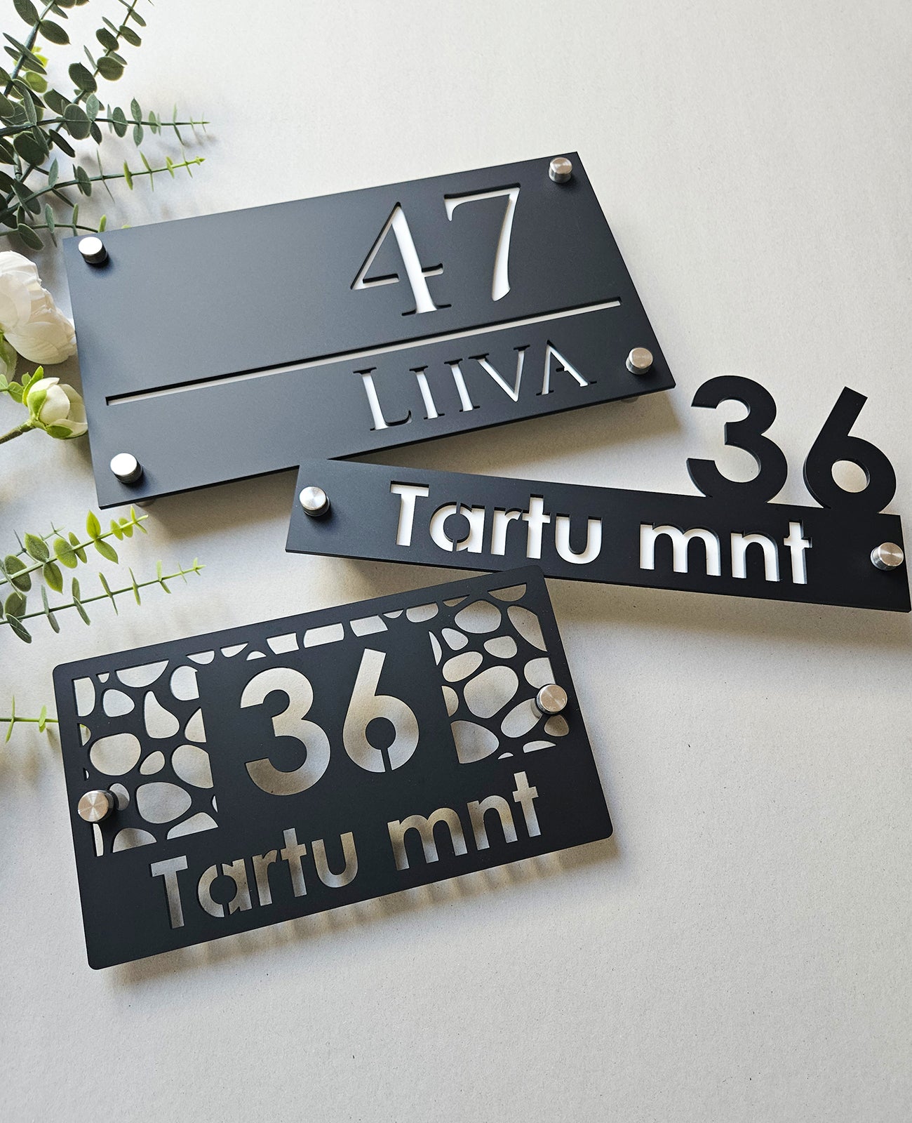Luxury house number #6 | Modern House Numbers