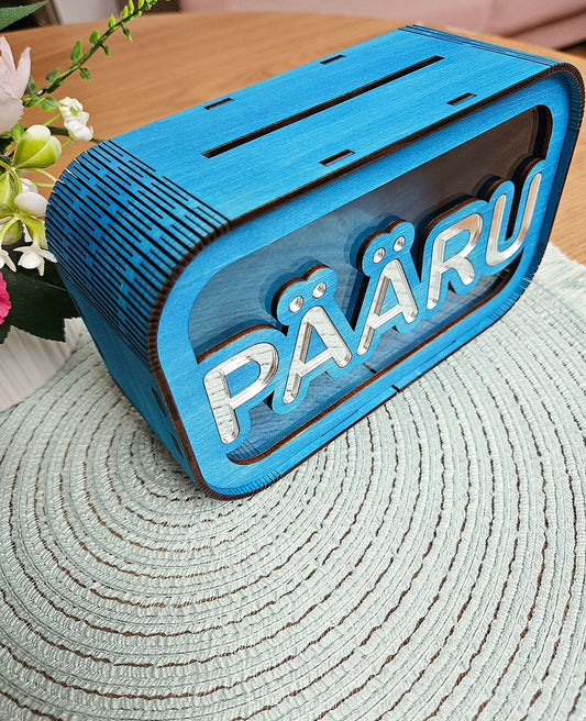 Personaliseeritud rahakassa, disain #2 (Teie nimega) pildil SININE #12