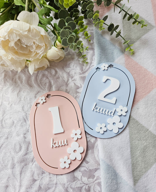 1-12 Month Baby milestone cards IN ESTONIAN