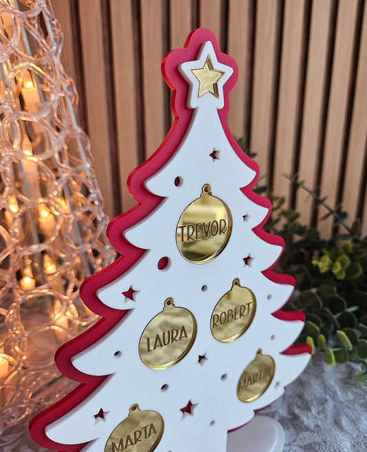 Isikupärane Jõulukuusk - Armas pere (punane)