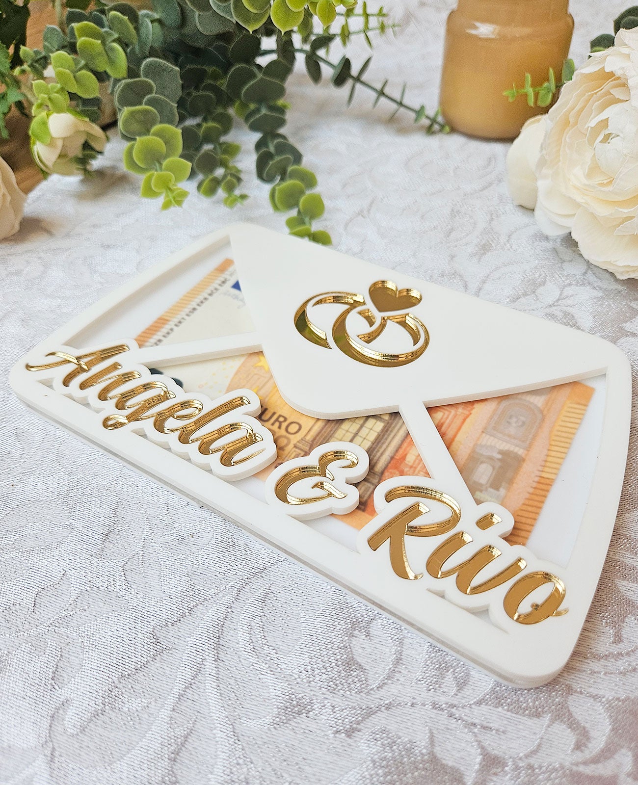 Custom wedding money envelope
