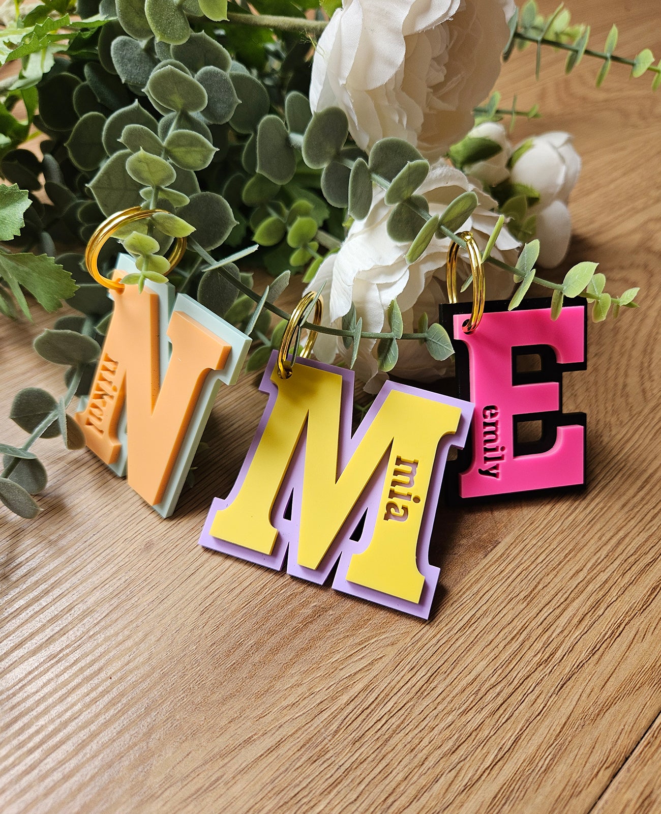 Personalized keychain LETTER