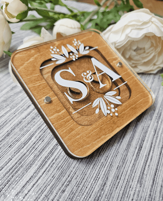 Custom Ring Box, Wedding ring box for ceremony