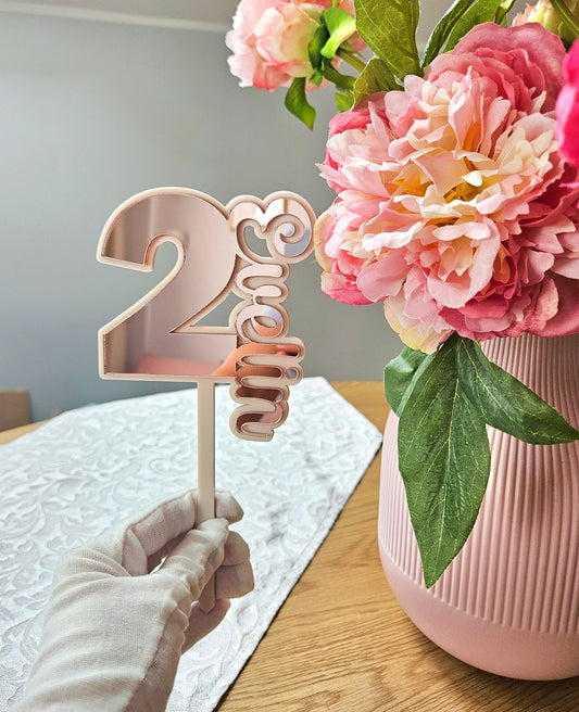 Acrylic name cake topper #9