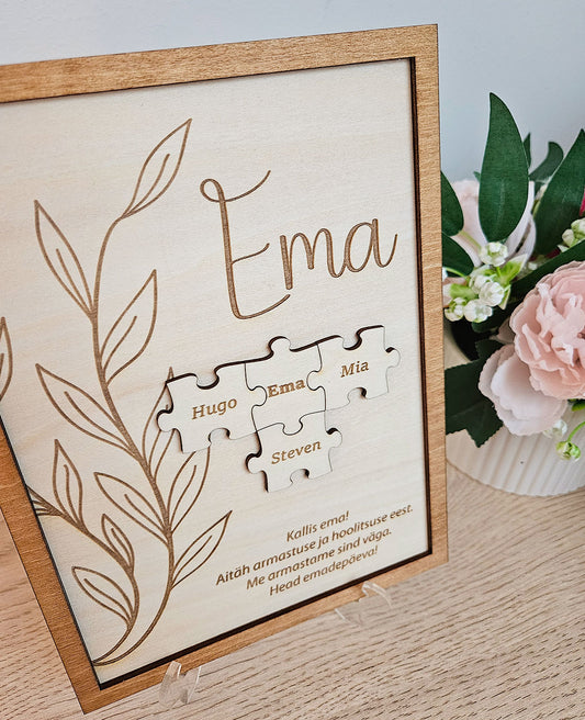 Personaalne tahvel - "Ema" | Kingitus emale | Emadepäeva kingitus