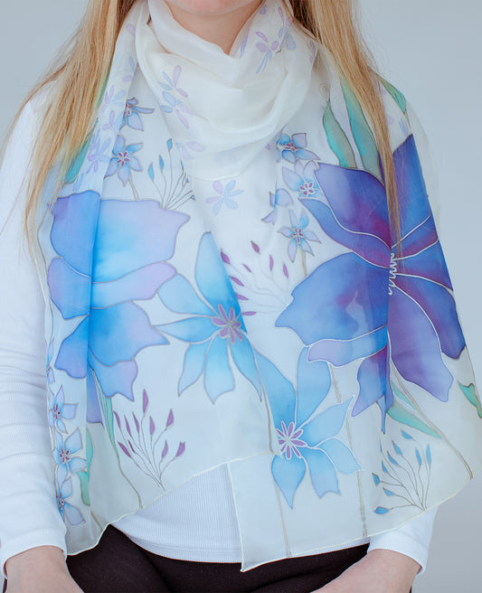 Siidisall Uhke sinine lill 2