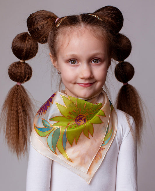 Ema & Tütar Siidisallide Komplekt Värvilised lilled