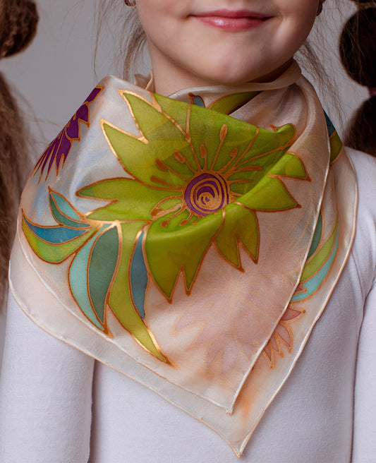 Laste Siidirätik Värvilised lilled