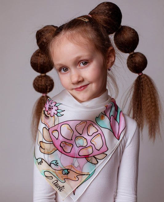 Ema + Tütar Siidisallide komplekt Kilpkonn ja Õrnad Kroonlehed