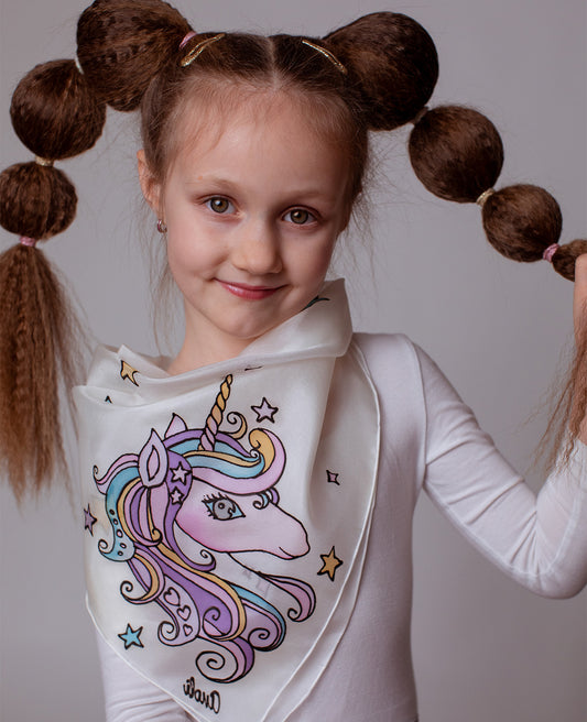 Ema + Tütar Siidisallide komplekt Ükssarvik ja Imeline lill