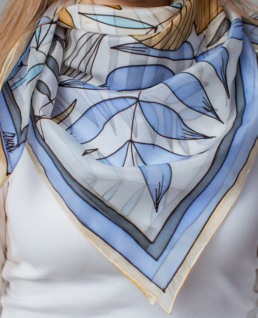 Siidirätik Helesinine Looduse motiiv 2