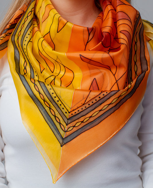 Siidirätik Oranz lehed