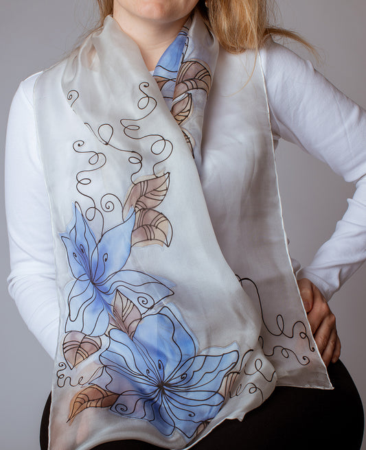 Siidisall Sinised uhked lilled