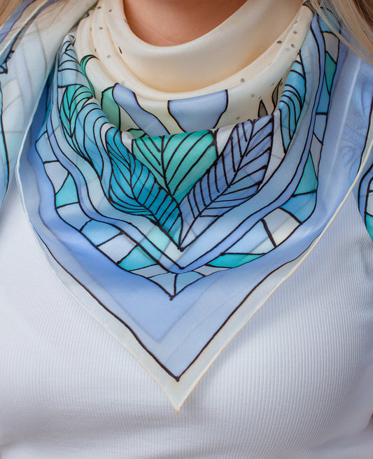 Siidirätik Helesinine looduse motiiv