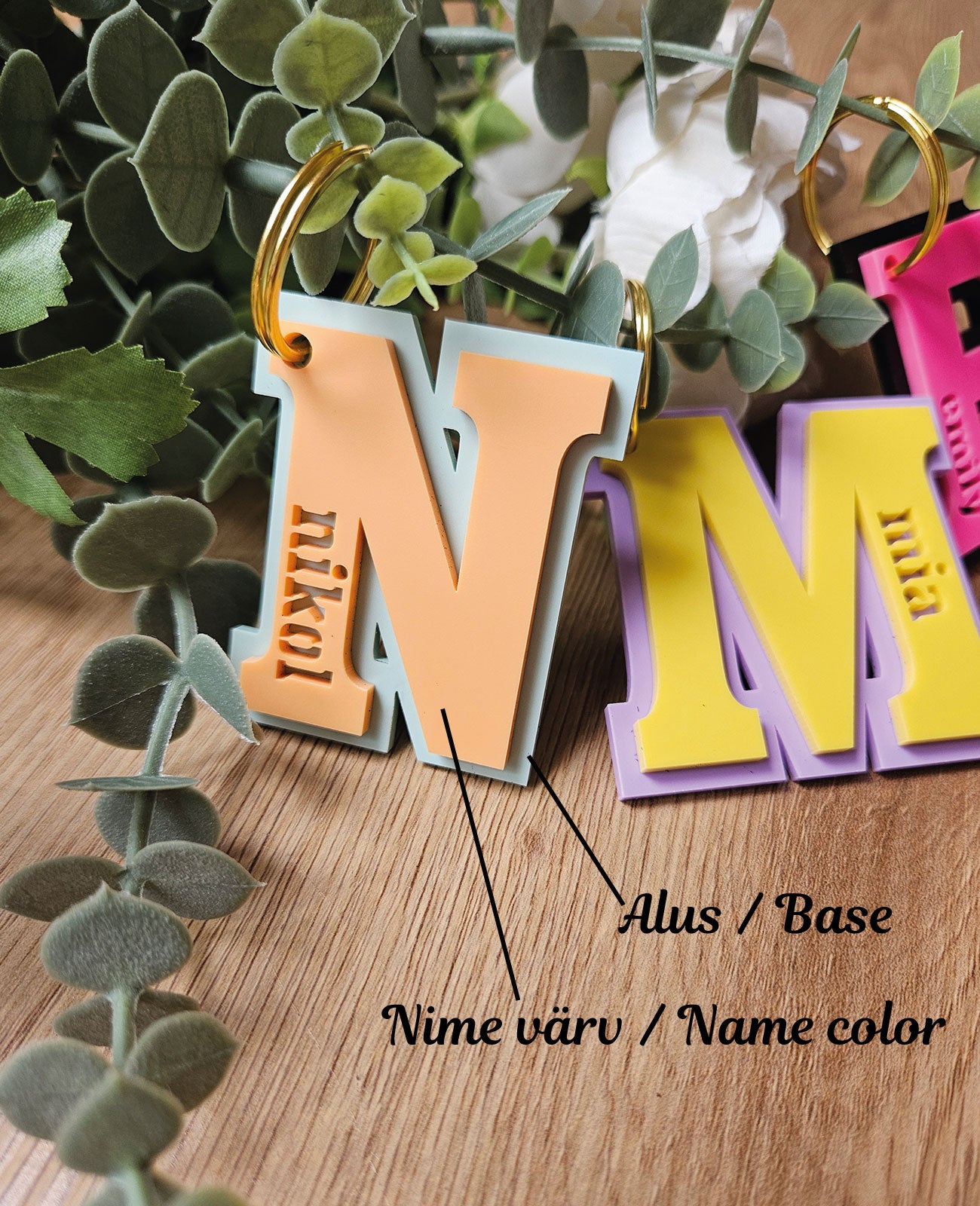 Personalized keychain LETTER