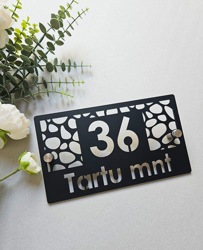16x28 cm Luksuslik majanumber #9 | Tänavasildid