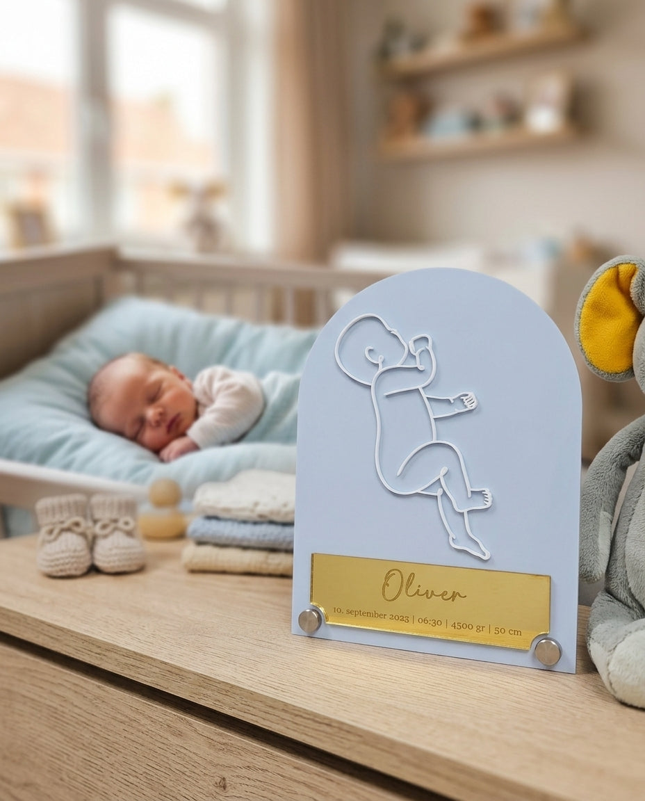 "Baby Boy" Acrylic Plaque — Baby Gift