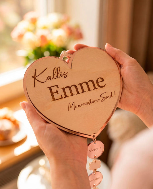 Personaalne kingitus - "Kallis emme! Me armastame Sind" | Kingitus emale | Emadepäeva kingitus