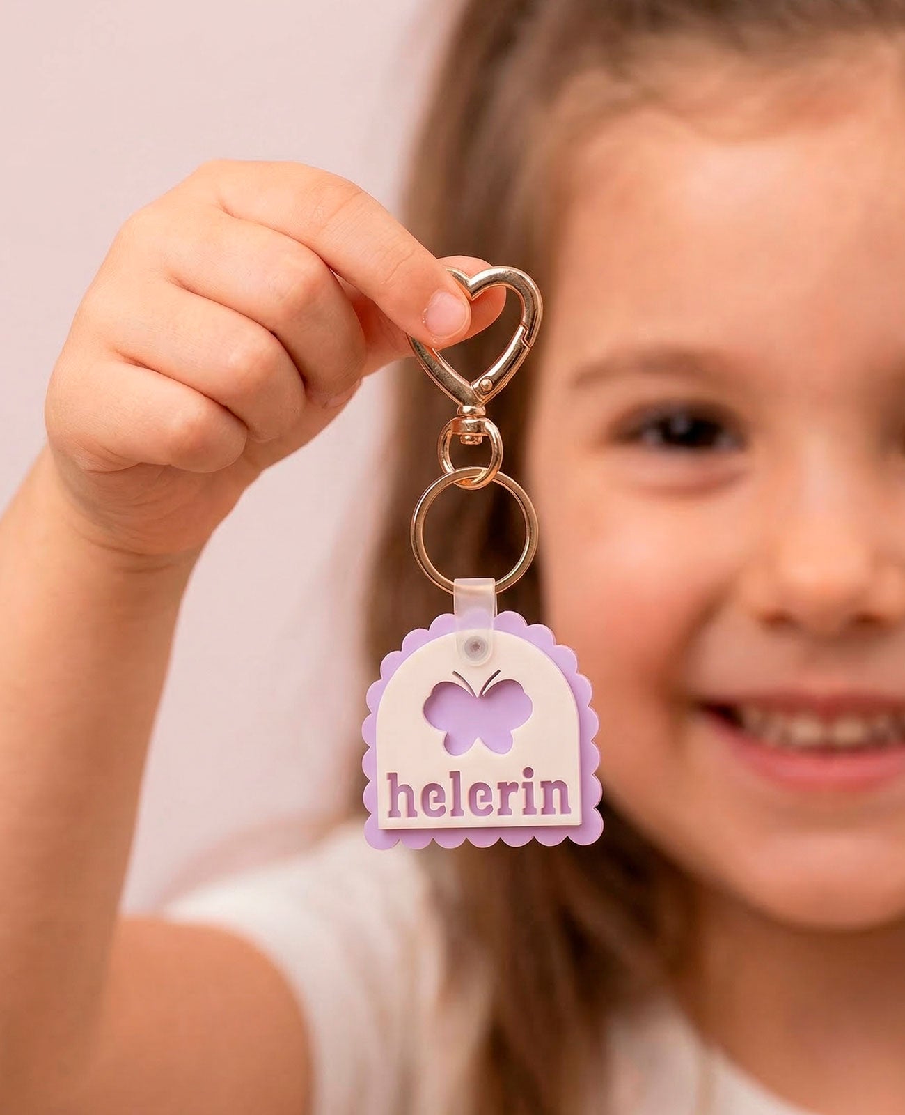 Personalized keychain HEART/BUTTERFLY