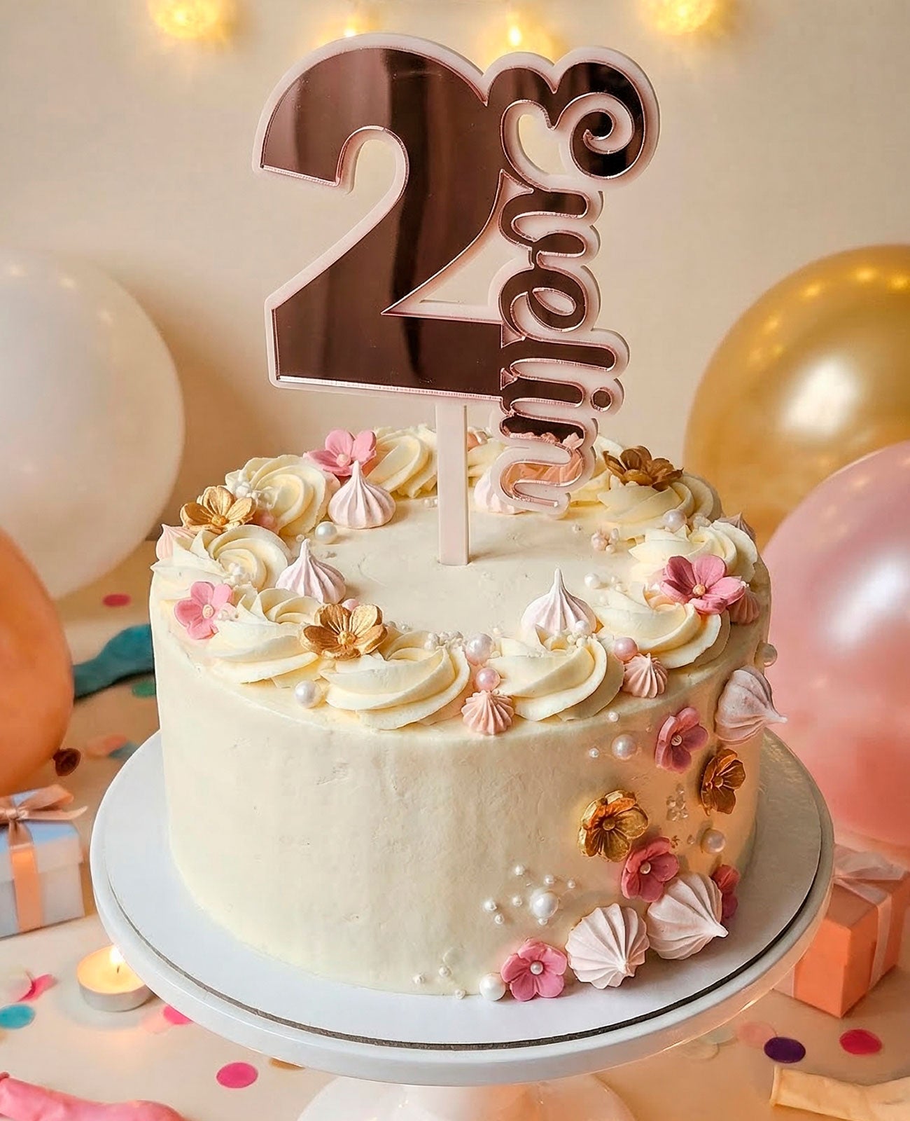 Acrylic name cake topper #9