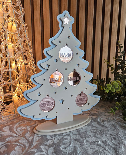 Isikupärane Jõulukuusk - Armas pere (helesinine)