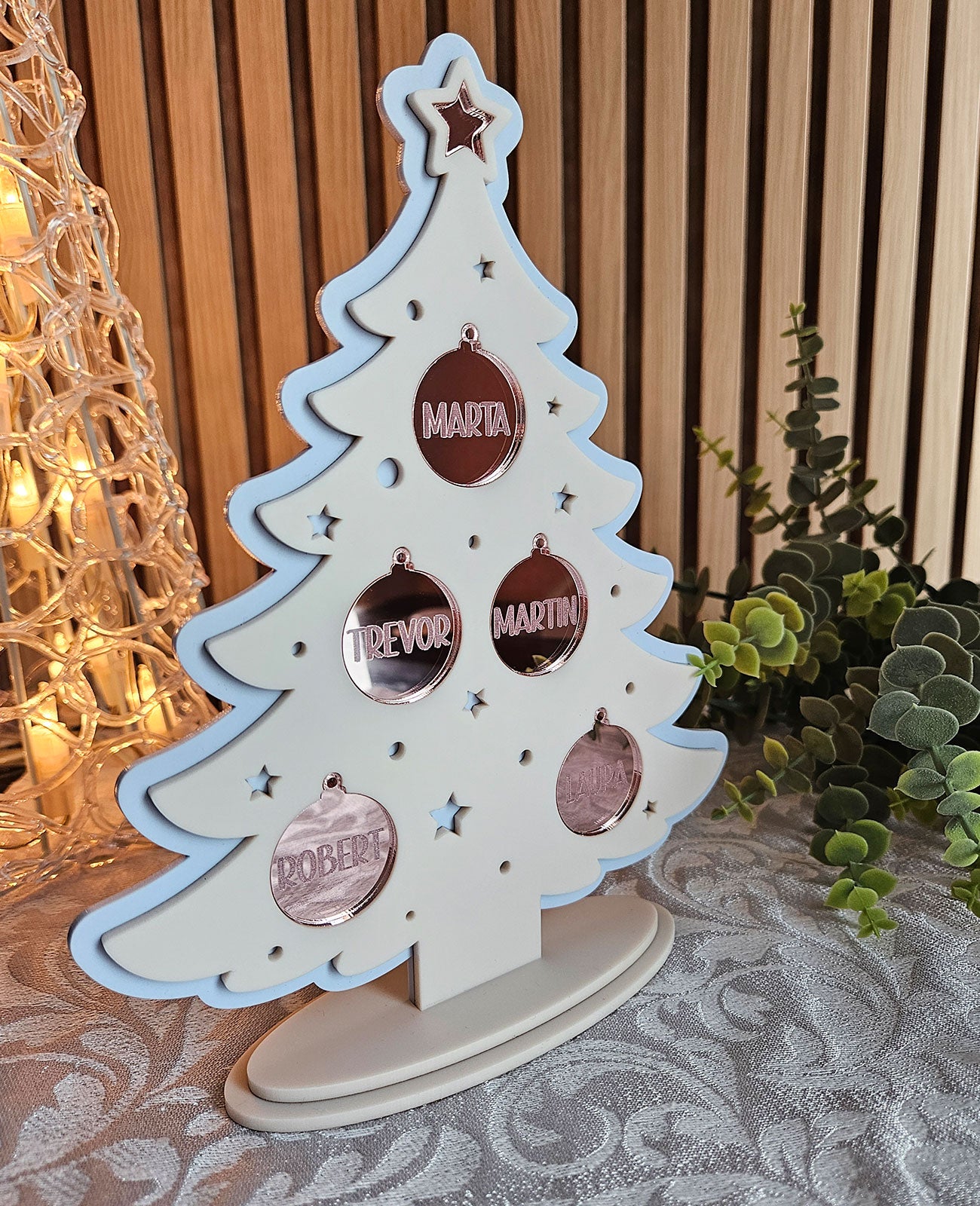 Isikupärane Jõulukuusk - Armas pere (helesinine)