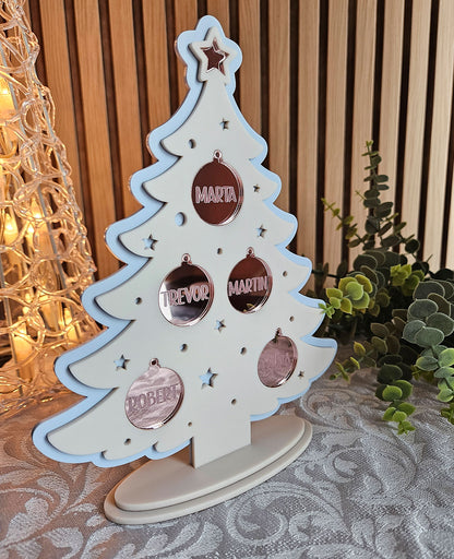 Isikupärane Jõulukuusk - Armas pere (helesinine)