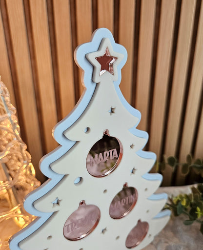 Isikupärane Jõulukuusk - Armas pere (helesinine)