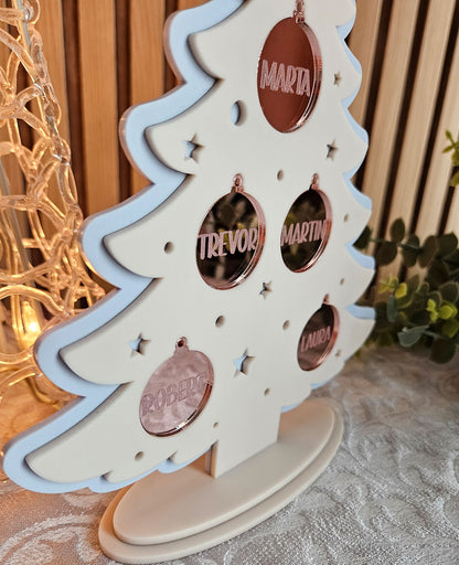 Isikupärane Jõulukuusk - Armas pere (helesinine)