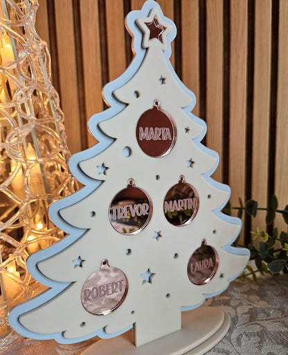 Isikupärane Jõulukuusk - Armas pere (helesinine)