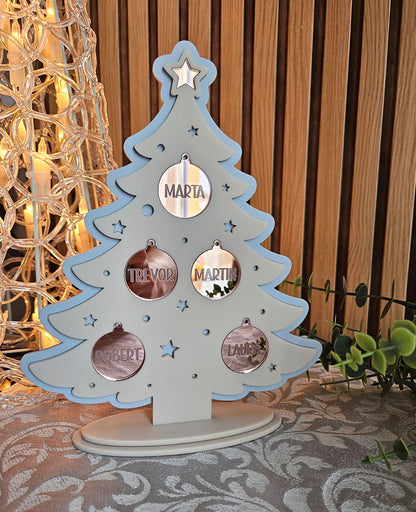 Isikupärane Jõulukuusk - Armas pere (helesinine)