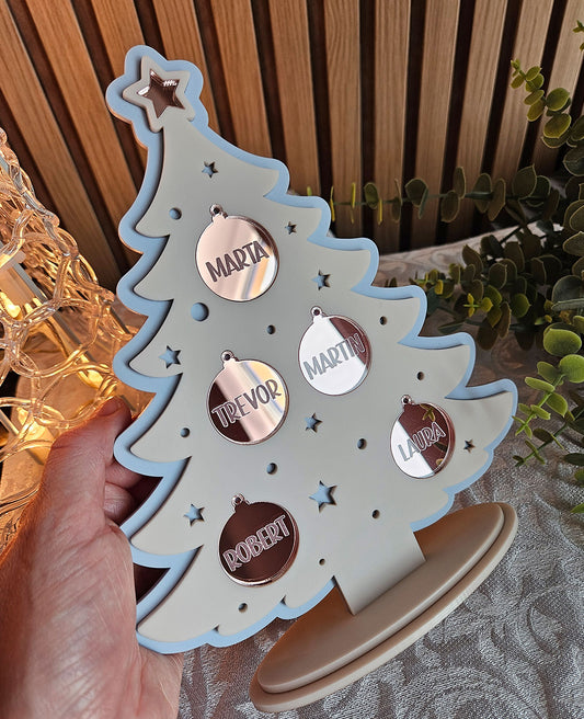 Isikupärane Jõulukuusk - Armas pere (helesinine)