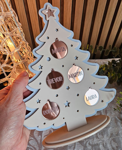 Isikupärane Jõulukuusk - Armas pere (helesinine)