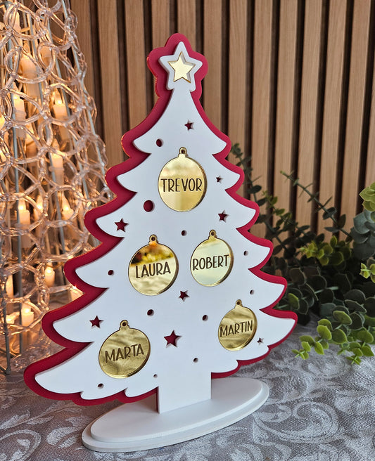 Isikupärane Jõulukuusk - Armas pere (punane)