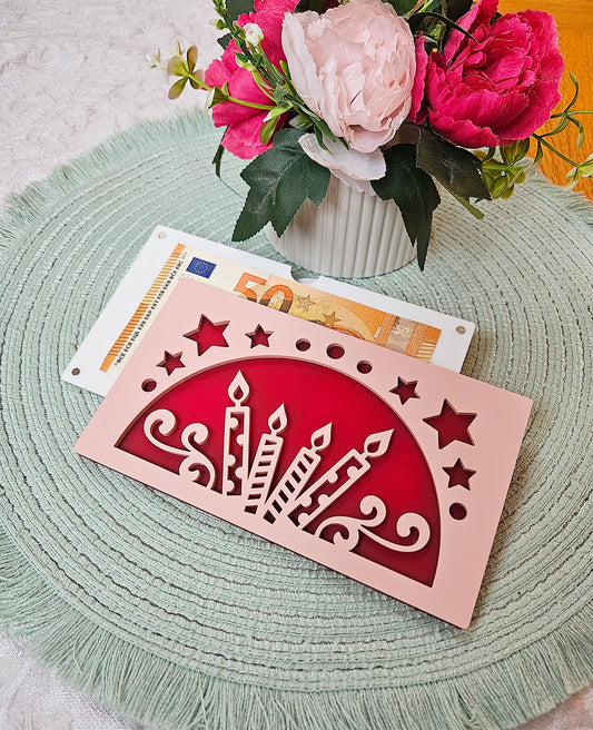 Money envelope "Birthday candles"