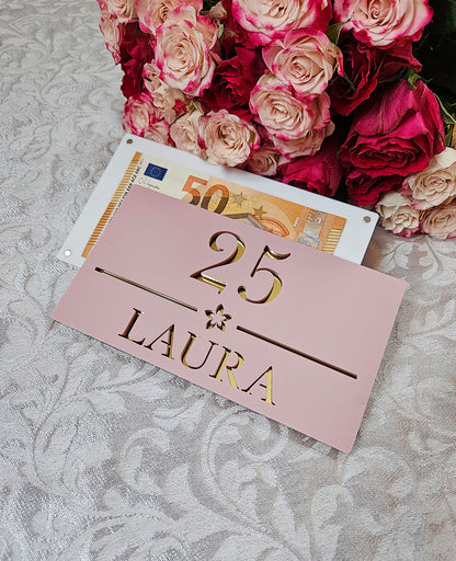 Custom money envelope "Luxury flower"