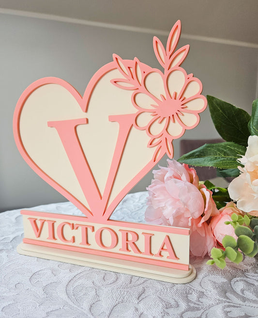 Personaalne nimesilt "Süda" (Teie nimega)
