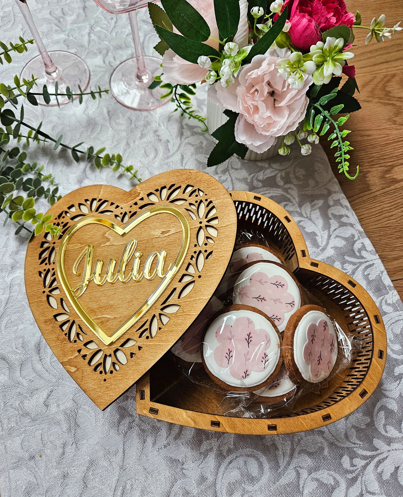 Personaliseeritud suur kinkekarp Süda