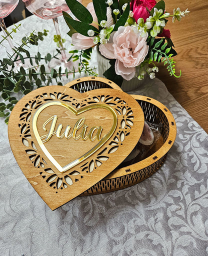 Personaliseeritud suur kinkekarp Süda