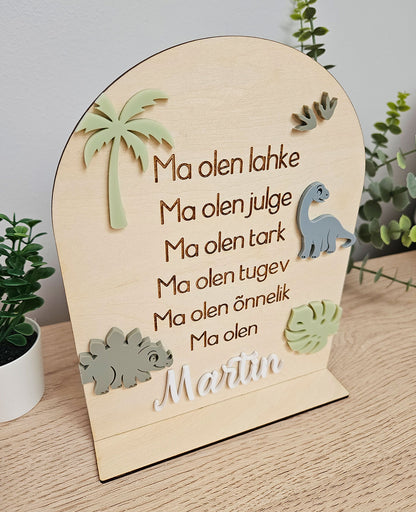 Personalised Plywood Affirmation Plaque