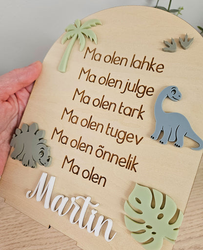 Personalised Plywood Affirmation Plaque
