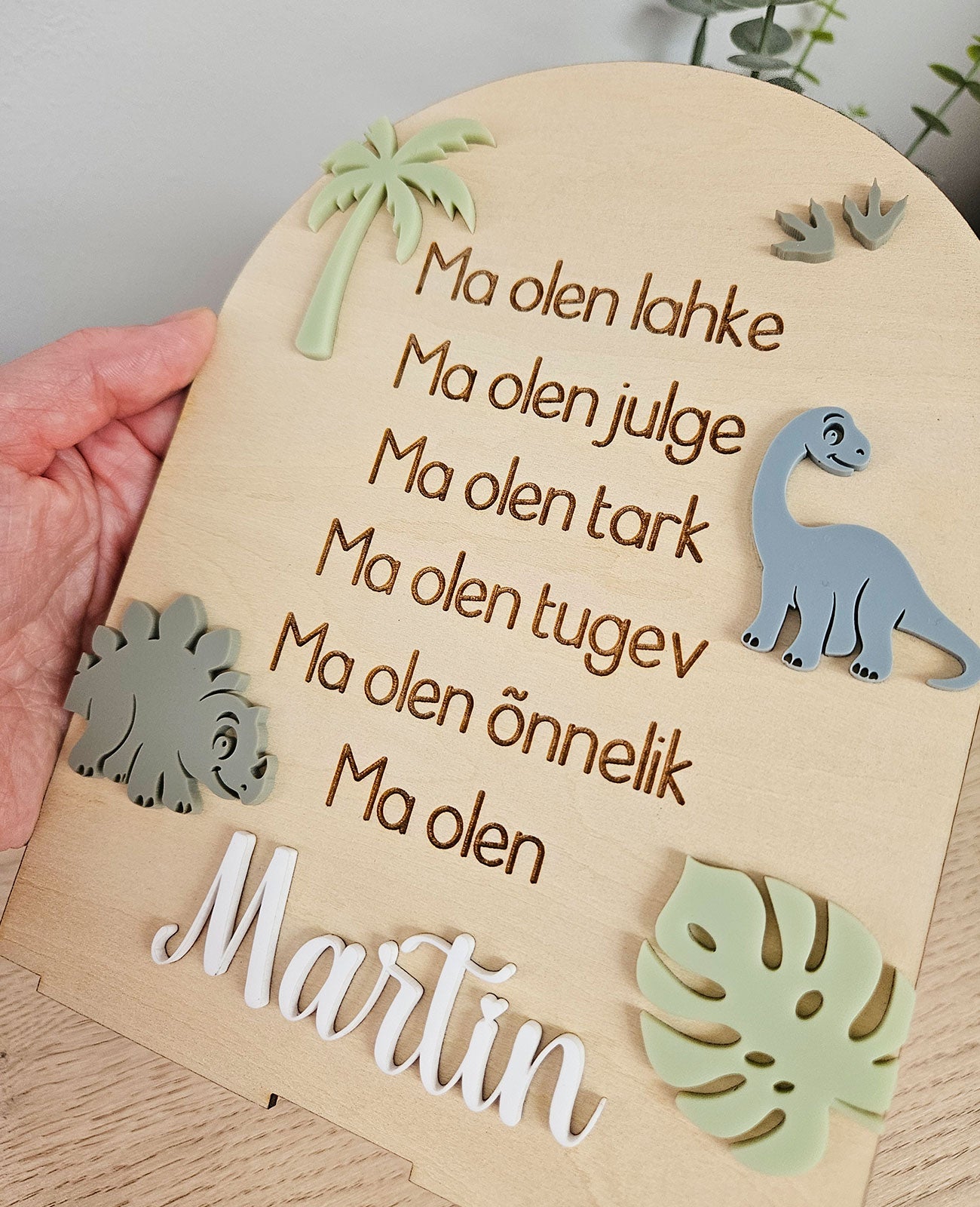 Personalised Plywood Affirmation Plaque