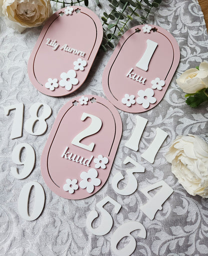 1-12 Month Baby milestone cards IN ESTONIAN