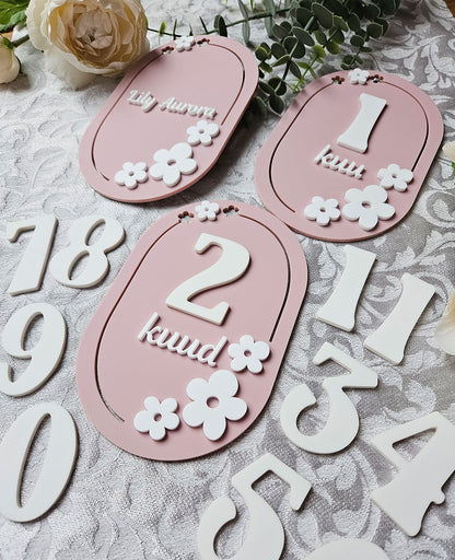 1-12 Month Baby milestone cards IN ESTONIAN