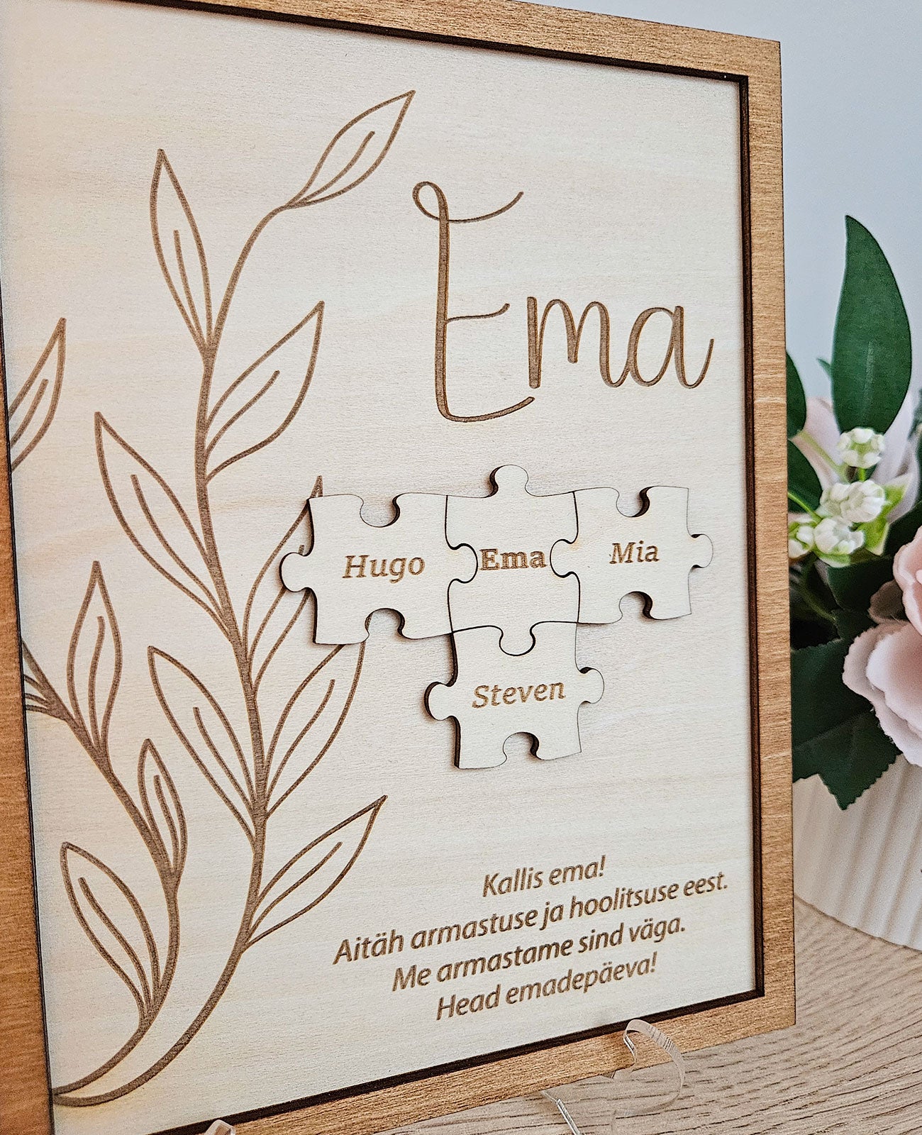 Personaalne tahvel - "Ema" | Kingitus emale | Emadepäeva kingitus