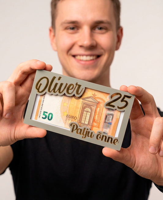 Isikupärastatud ümbrik, mida hoitakse mälestuseks | Personaalne rahaümbrik | Rahakaart