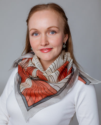 Siidirätik Terracota Lill