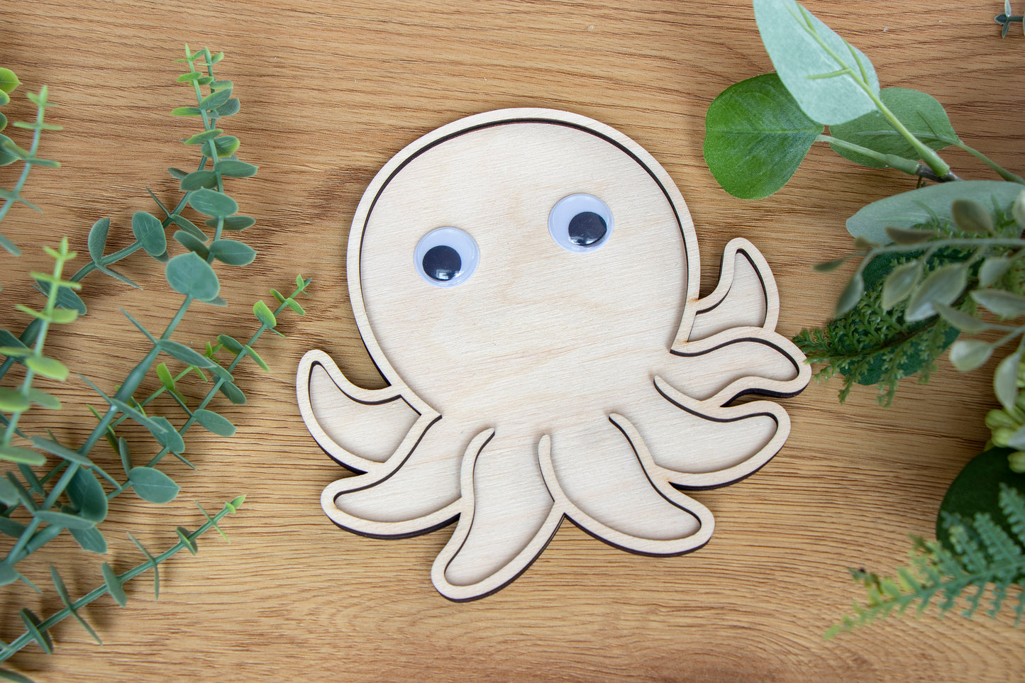 Children's Craft Kit for creating octopus-shaped refrigerator magnet